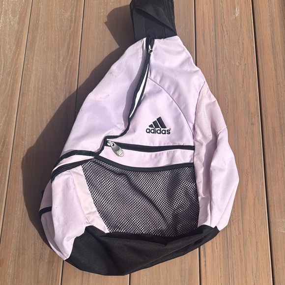 Adidas Pink and Black Sling Bag - Picture 1 of 6